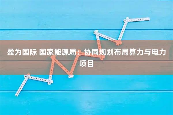 盈为国际 国家能源局：协同规划布局算力与电力项目