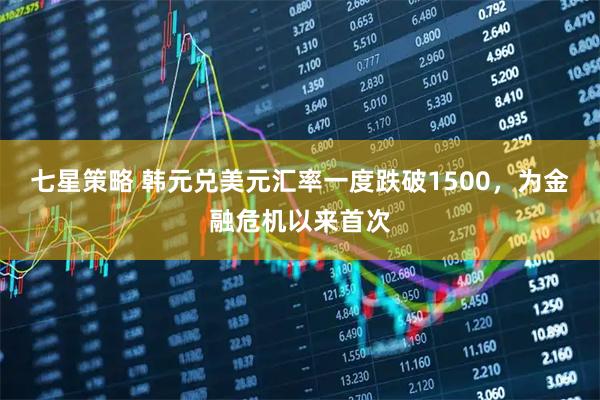 七星策略 韩元兑美元汇率一度跌破1500，为金融危机以来首次